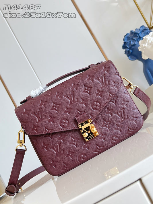 Louis Vuitton Monogram Empreinte Pochette Métis Cognac Bags