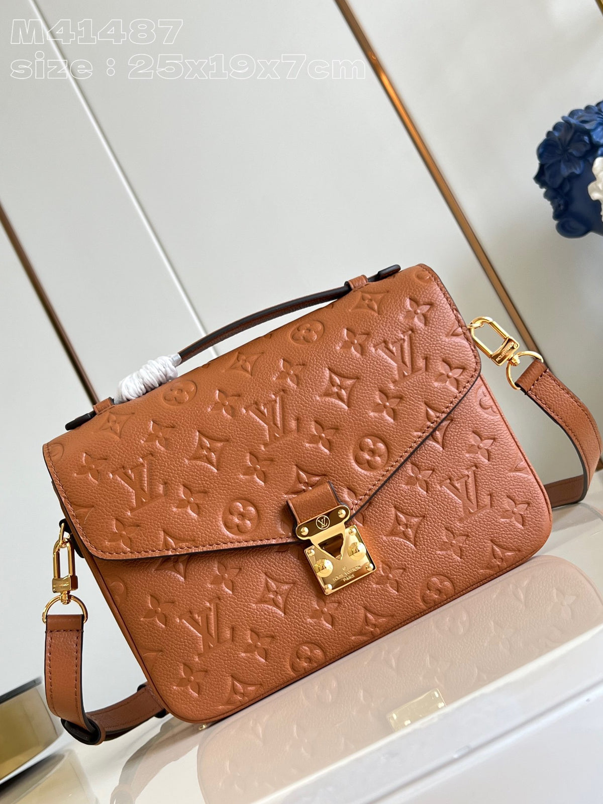 Louis Vuitton Monogram Empreinte Pochette Métis Cognac Bags