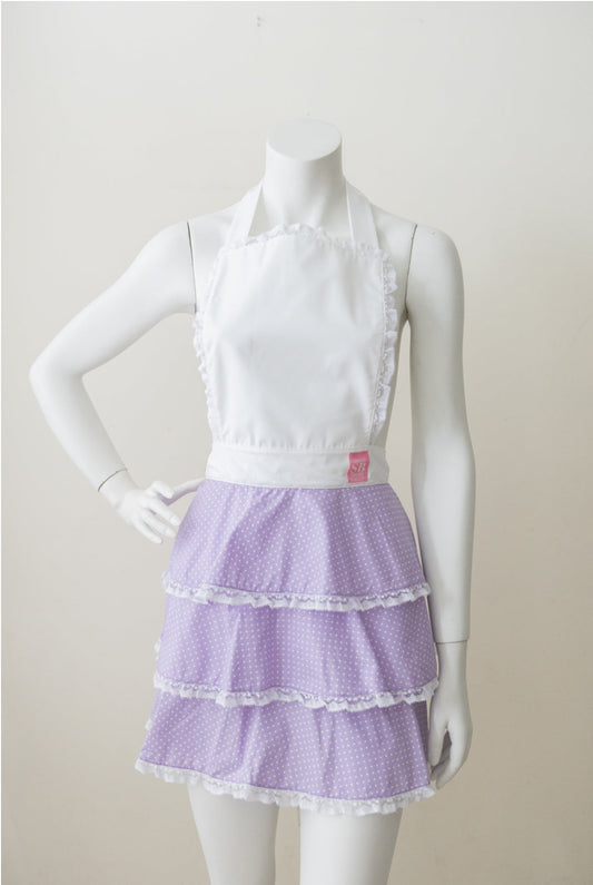 Lavender 3 ruffle apron