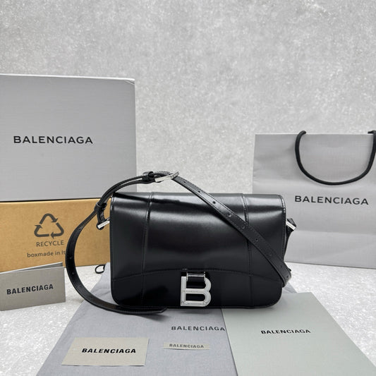 Balenciaga 2025SS Chiny Box Bag Black and Silver
