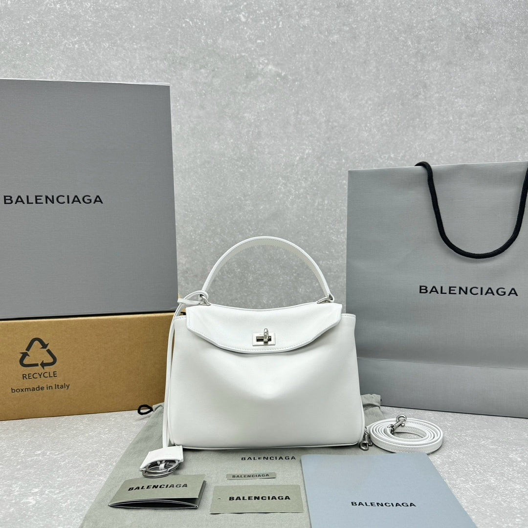 Balenciaga Rodeo Drive White Silver Buckle