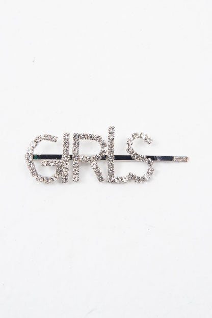 Silver Diamante Girls Slogan Hair Slide - Azelia