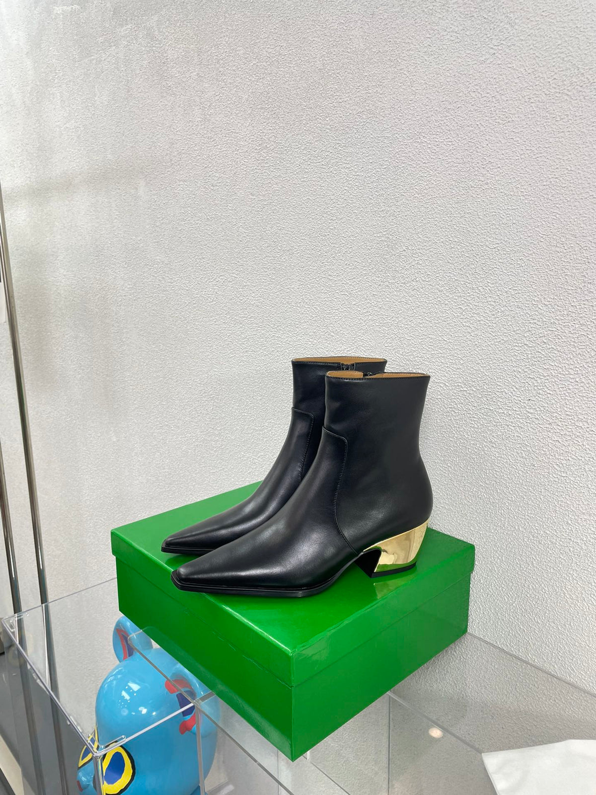 TEX ANKLE BOOT IN BLACK CALFSKIN