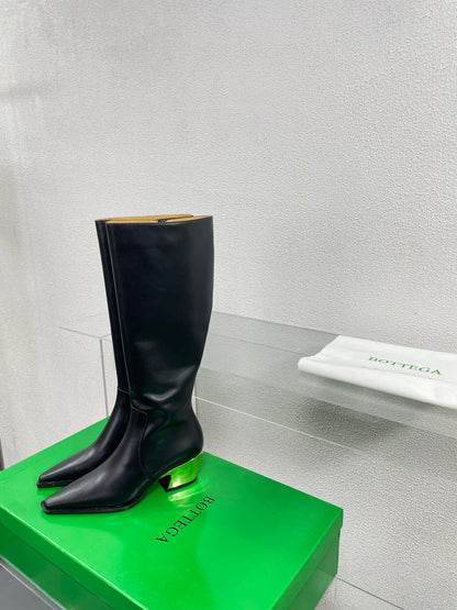 TEX HIGH BOOT IN BLACK CALFSKIN